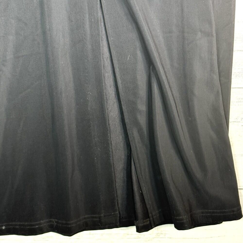 Briggs New York Black Jersey Maxi Skirt Buttons Vintage Made In USA - Picture 3 of 5